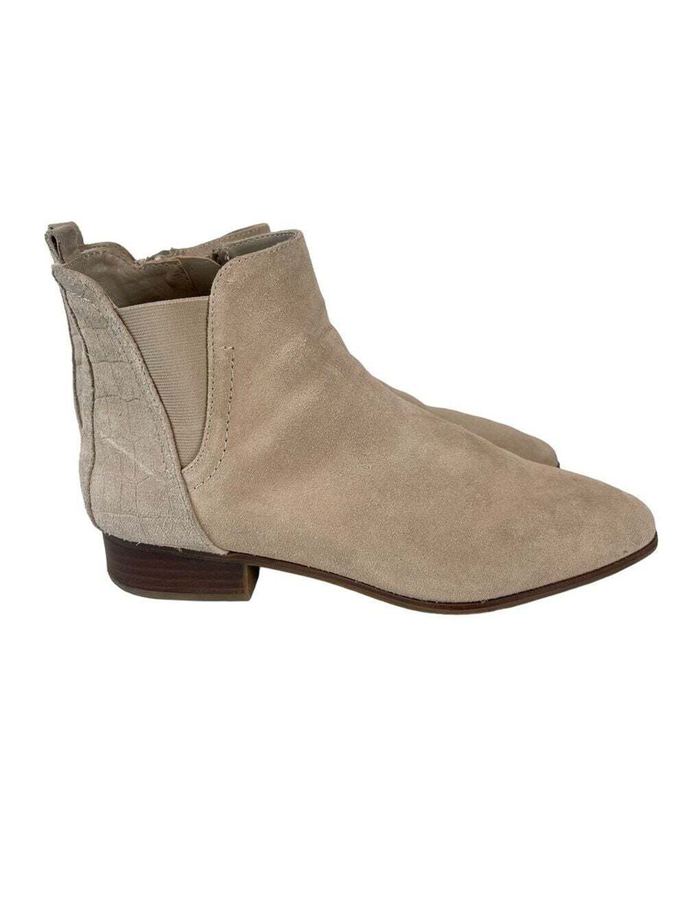 Aldo Torwenflex Chelsea Boots Women 9 Natural Almond Toe Slip On Ankle Boot